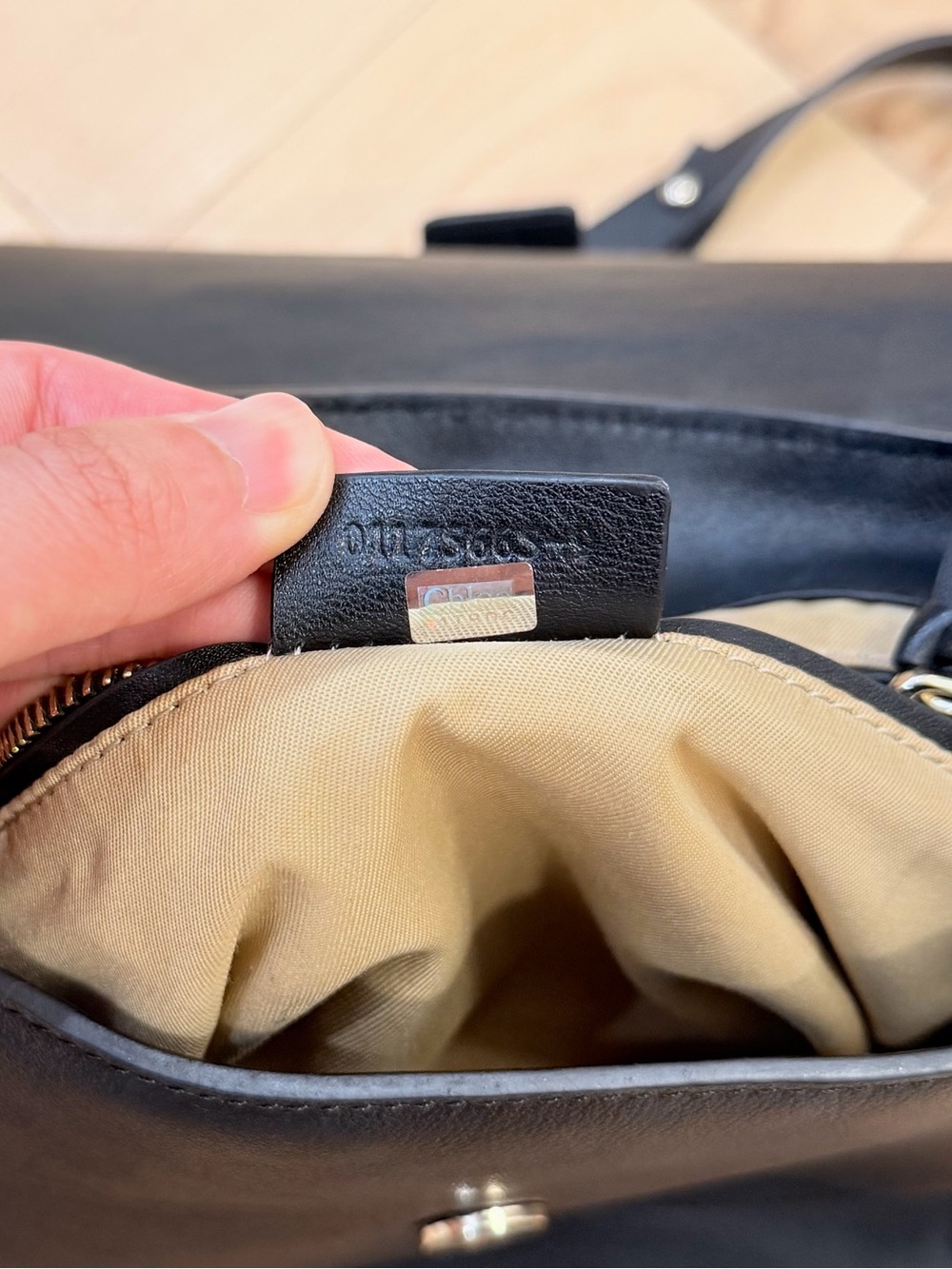 Chloe Suede Calfskin Medium Faye Backpack in Black - Picture 9 of 11
